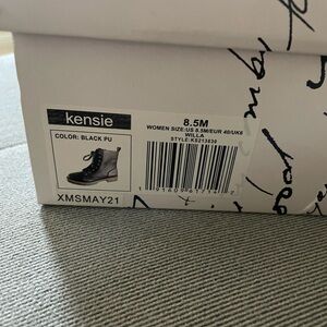 Kensie Black PU Ankle Boots
